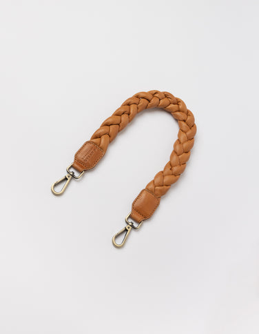 Braided Shoulder Strap - Wild Oak Soft Grain Leather