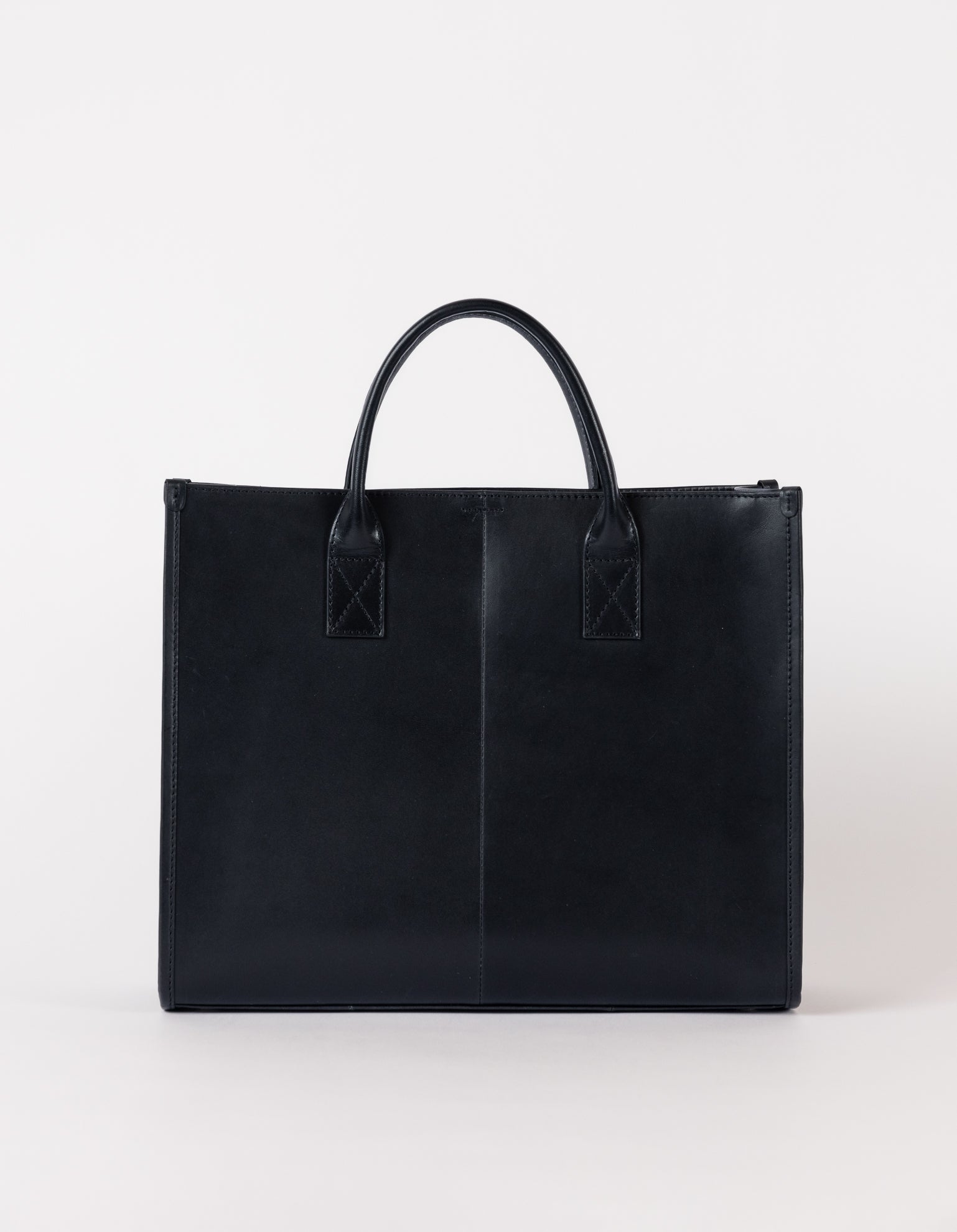 Rectangle shaped leather tote bag - back product image