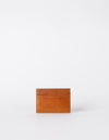 Marks Cardcase Cognac Classic Leather. Square leather wallet, card case for bank cards. Front product image.