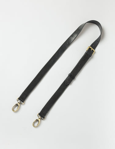 Crossbody Strap 2,5 cm - Schwarzes Stromboli Leder