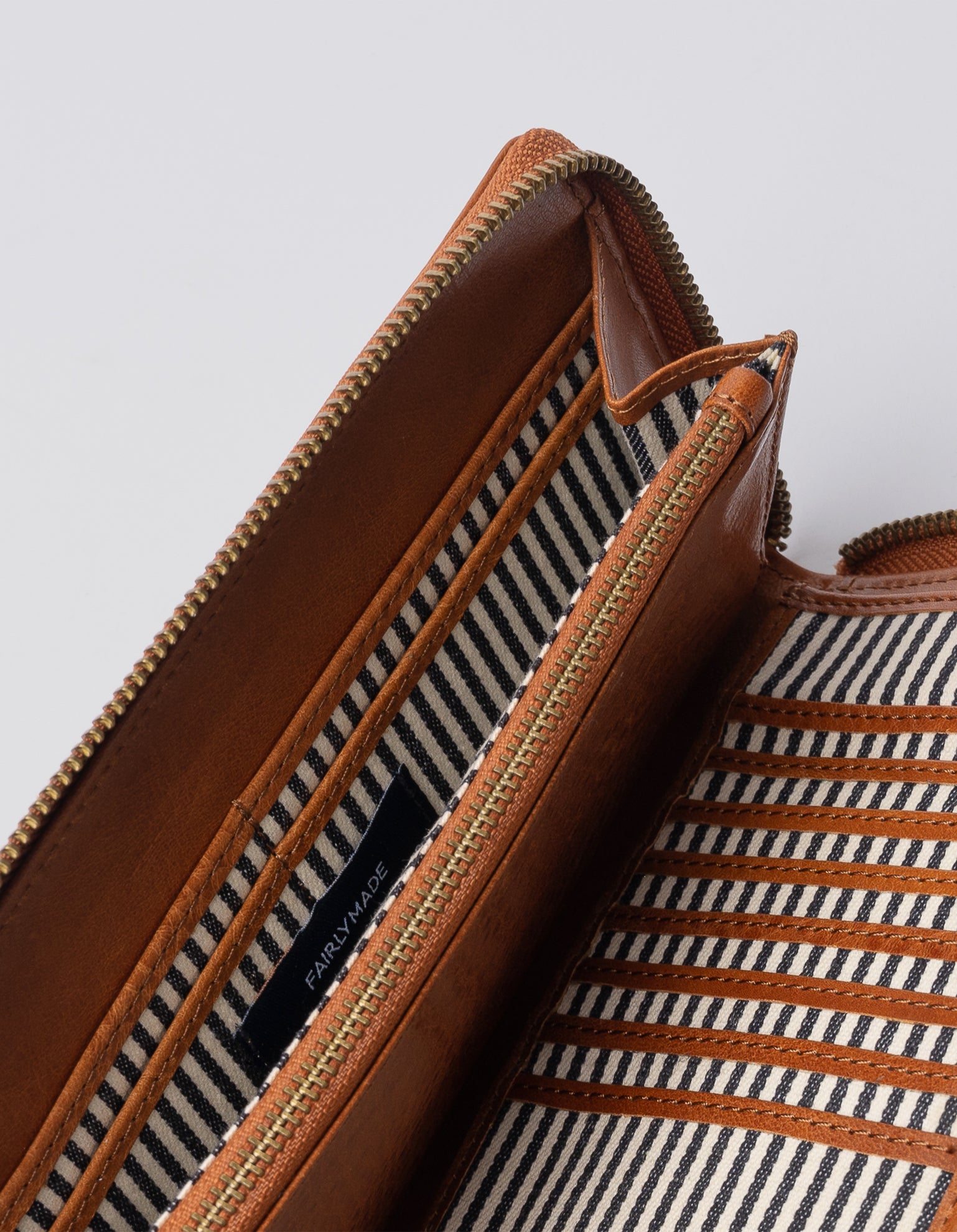 Sonny Wallet Cognac Stromboli Leather. Inside product image.