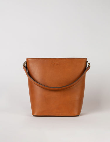 Bobbi Bucket Bag Maxi - Cognac Classic Leather