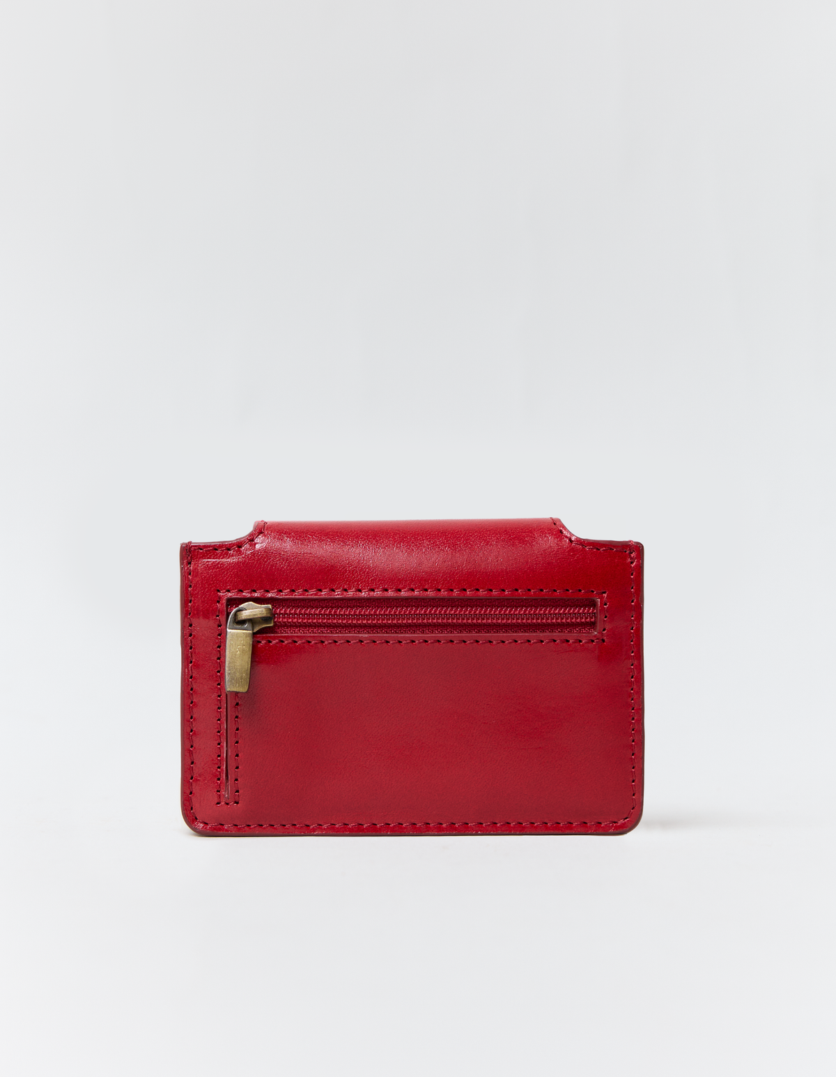 Harmonica Wallet - Red Glazed Leather