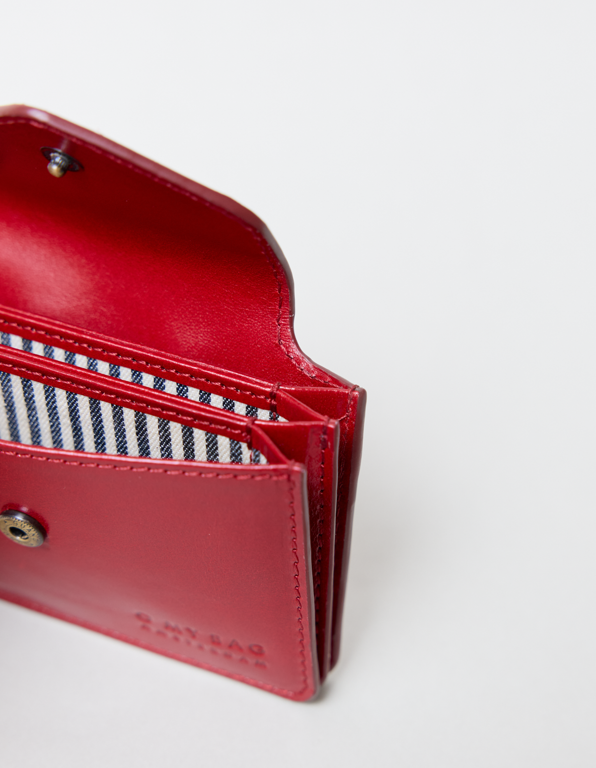 Harmonica Wallet - Red Glazed Leather