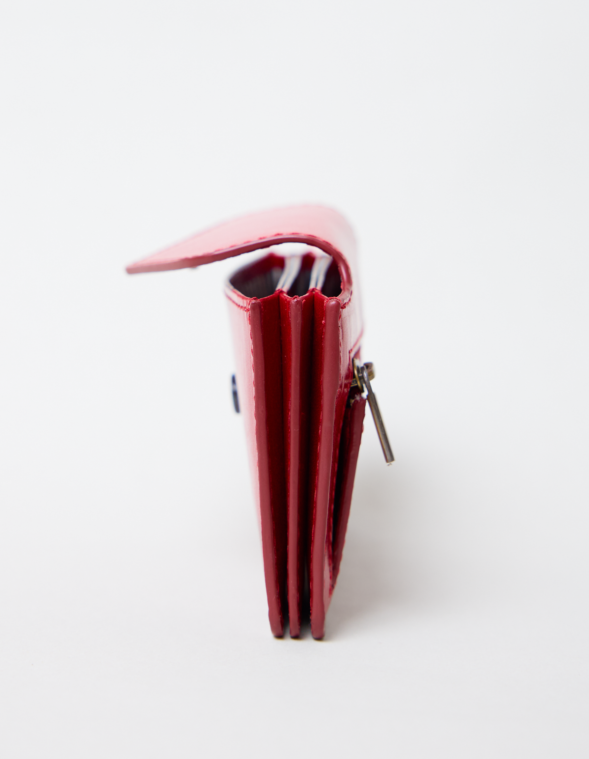 Harmonica Wallet - Red Glazed Leather