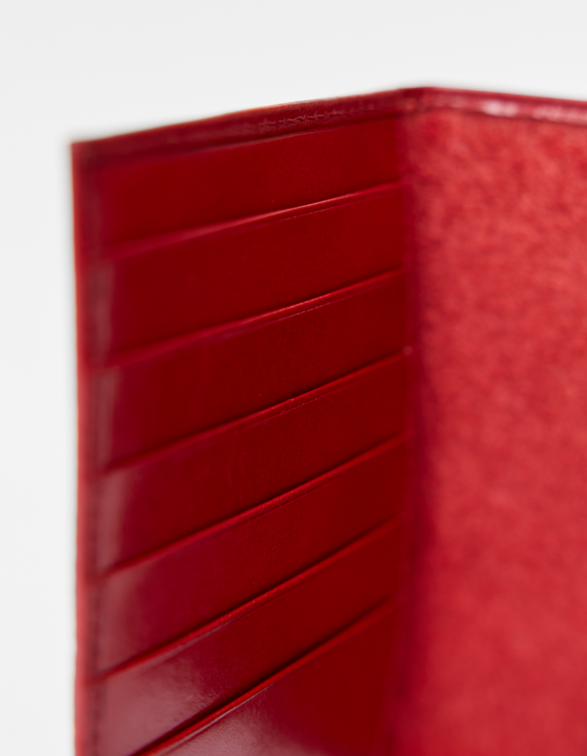 Reisepasshülle – rotes Glattleder