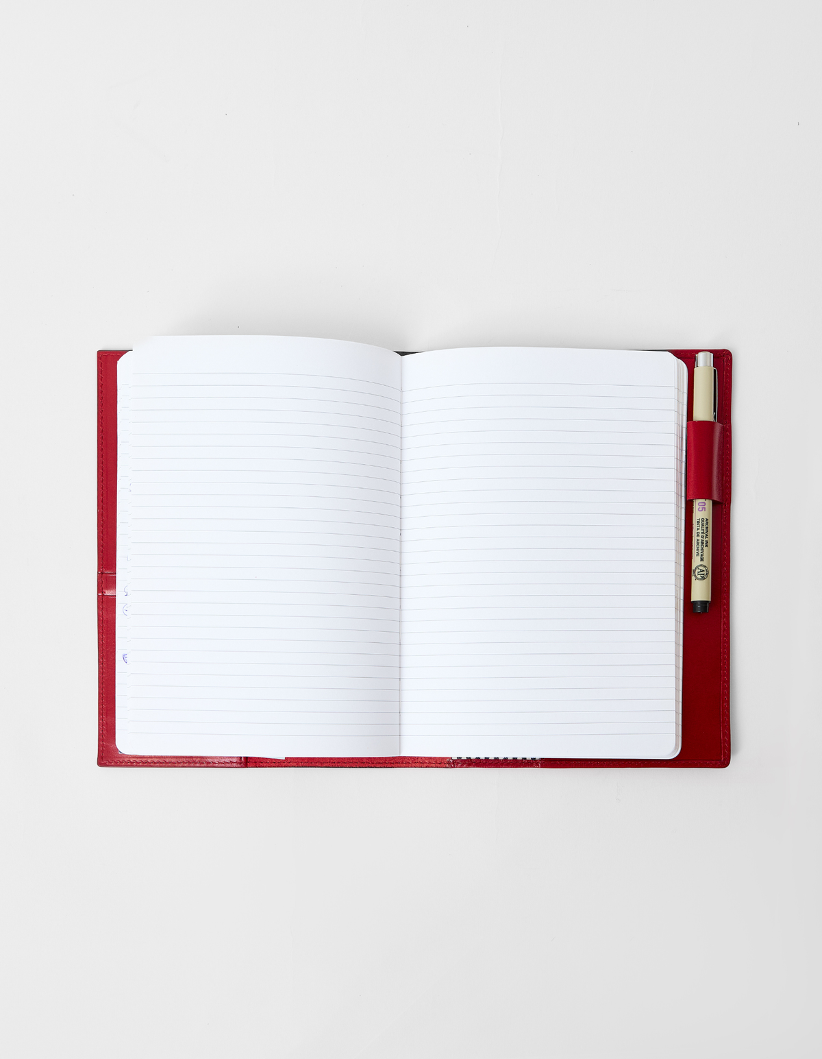 Notebook Cover - Red Glazed Leather