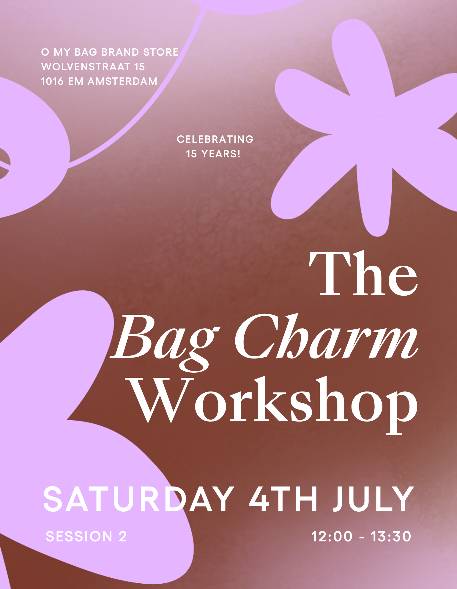 The Bag Charm Workshop time slot 12:00 - 13:30