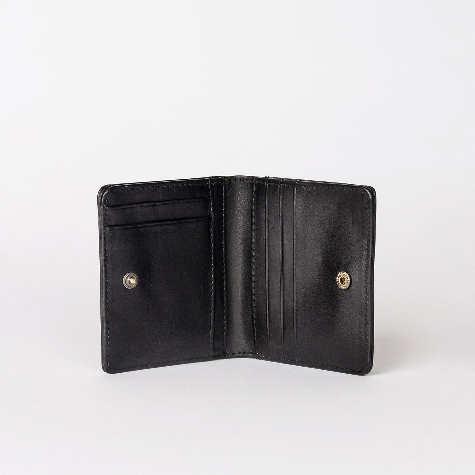Alex Fold-Over Wallet - Black Classic Leather