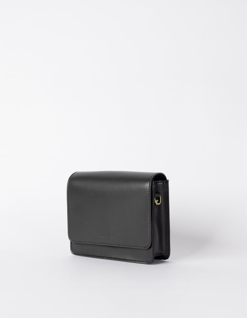 Audrey Mini Apple Vegan Leather Black Rectangle Ladies Handbag, Side product image.