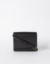 Audrey Mini Apple Vegan Leather Black Rectangle Ladies Handbag, Front product image.