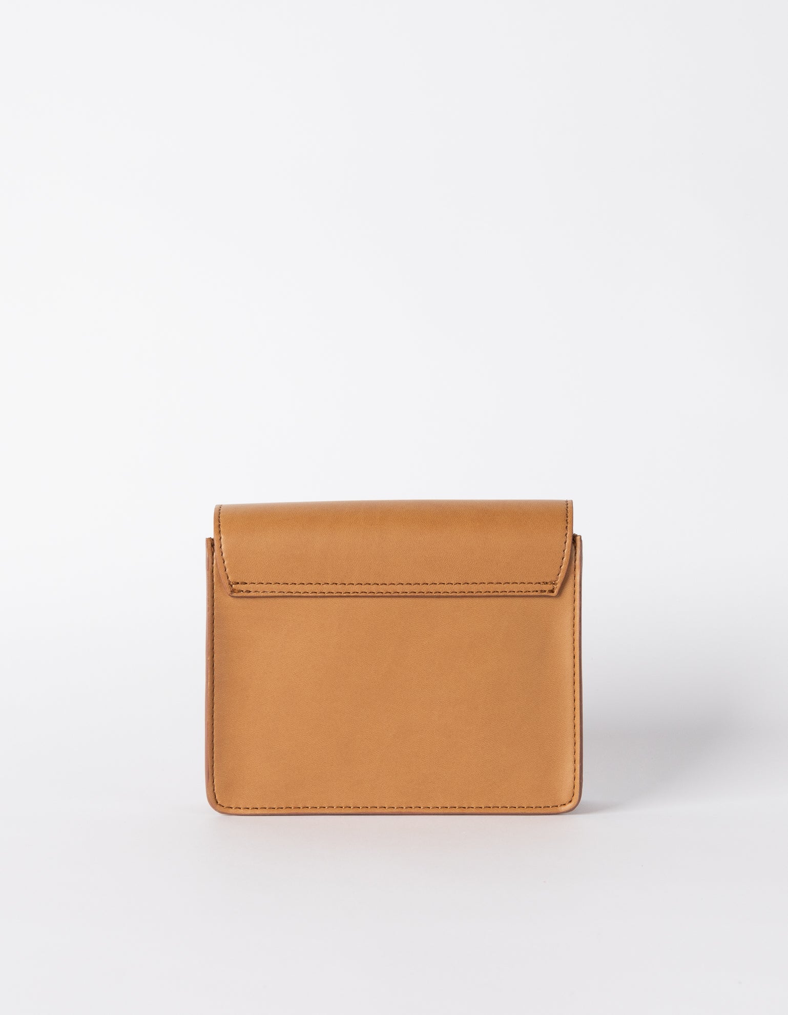 Audrey Mini Apple Vegan Leather Cognac Rectangle Ladies Handbag, Back product image.