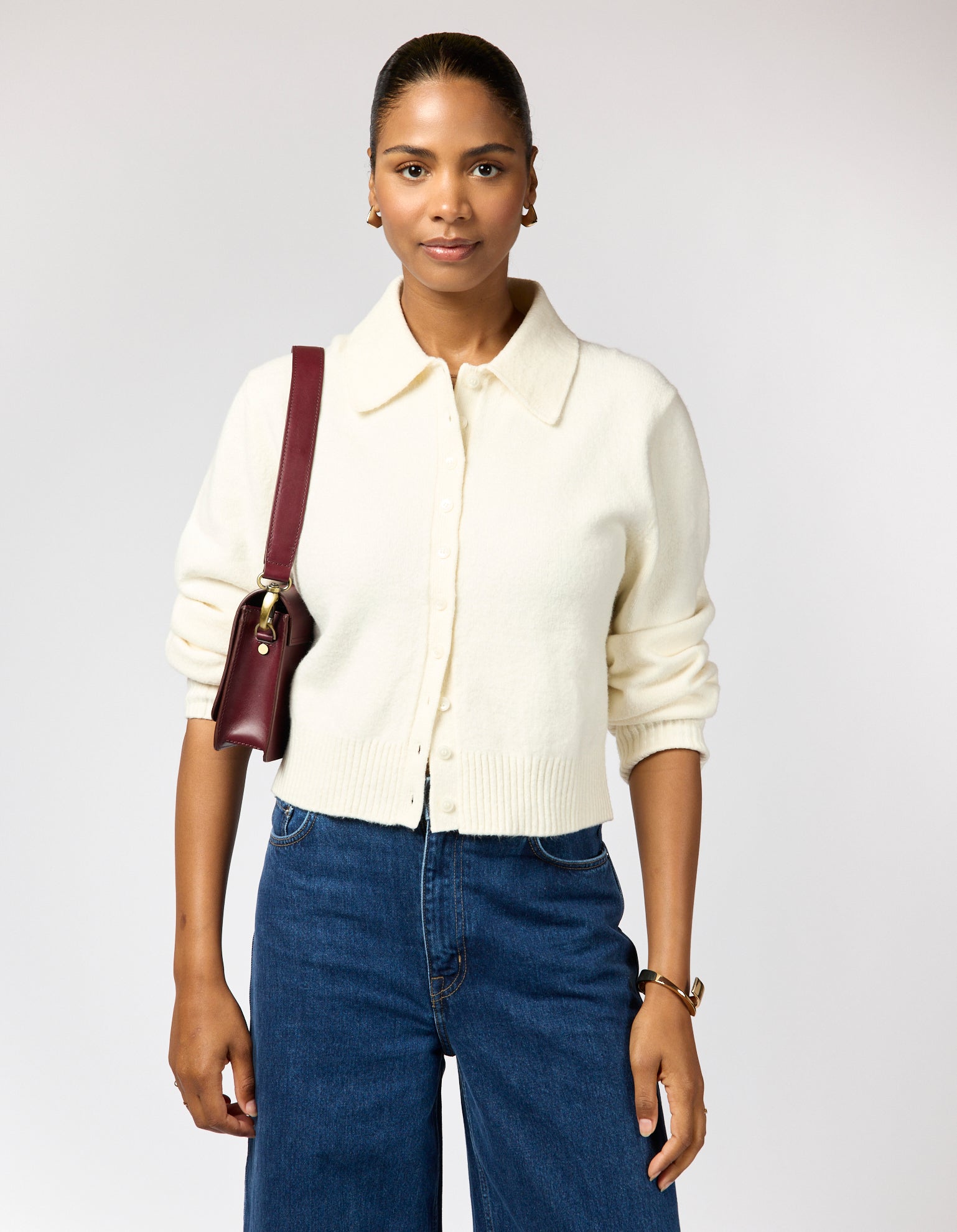 Audrey Mini - Kersenrood Klassiek Leer