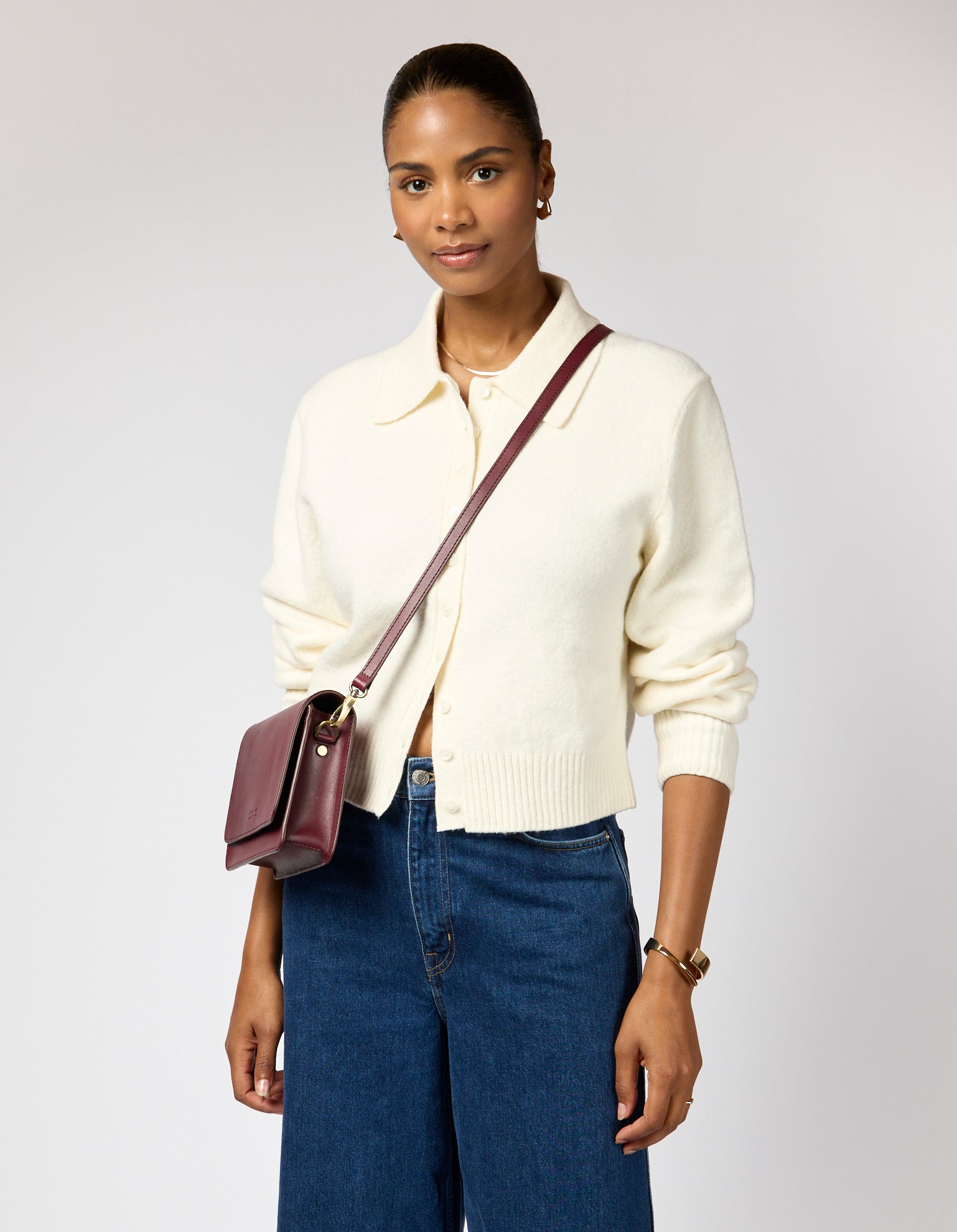 Audrey Mini - Kersenrood Klassiek Leer