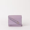 Front view of Audrey Mini in Lavender with crossbody strap