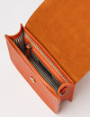 Inside product image of Audrey Mini tangerine classic leather crossbody bag