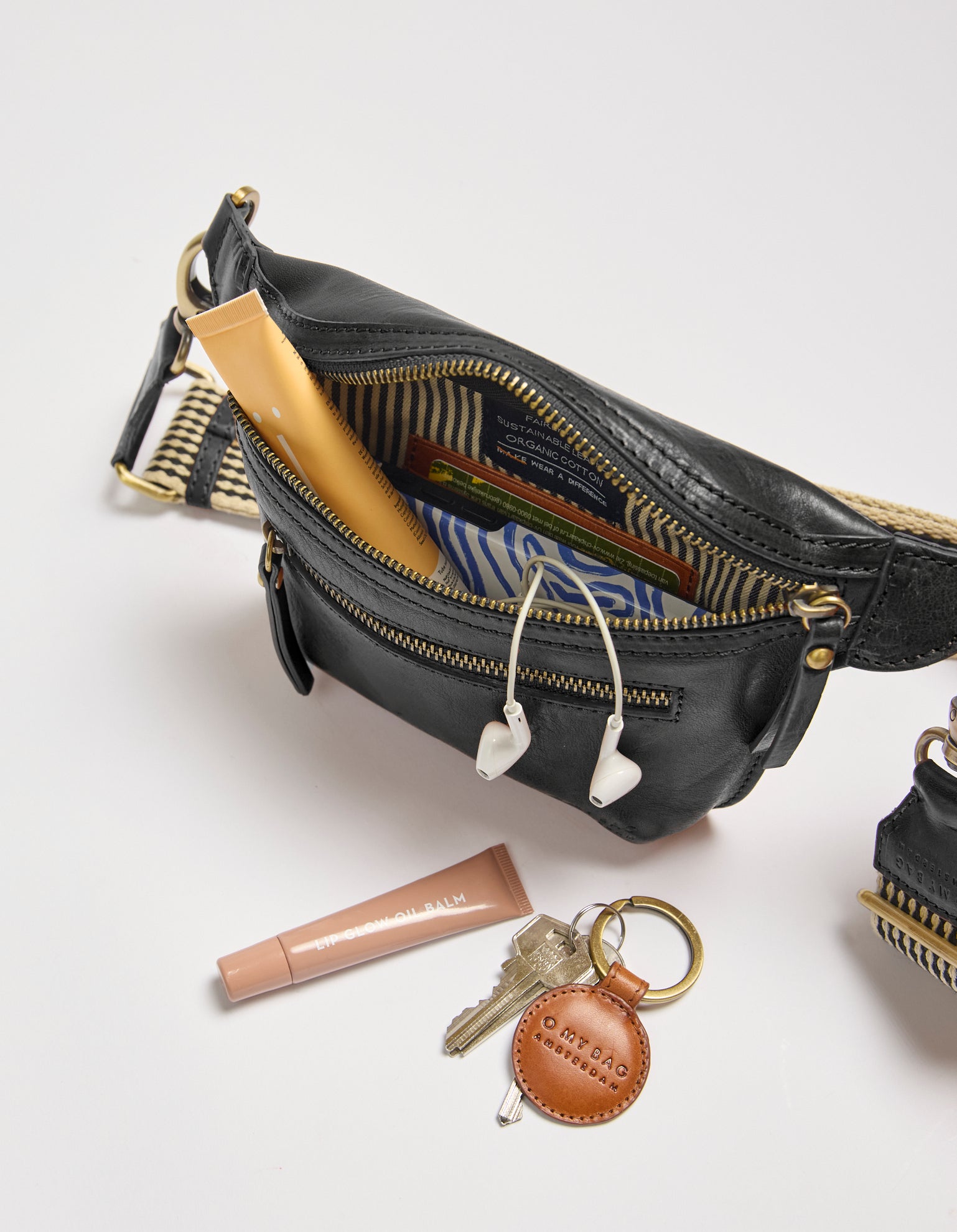 Beck's Bum Bag - Zwart Stromboli Leer