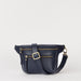 Front product image of Beck's Bum Bag midnight blue classic leather with adjustable leather strap