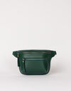 Front product image of Beck's Bum Bag pine green classic leather fanny pack