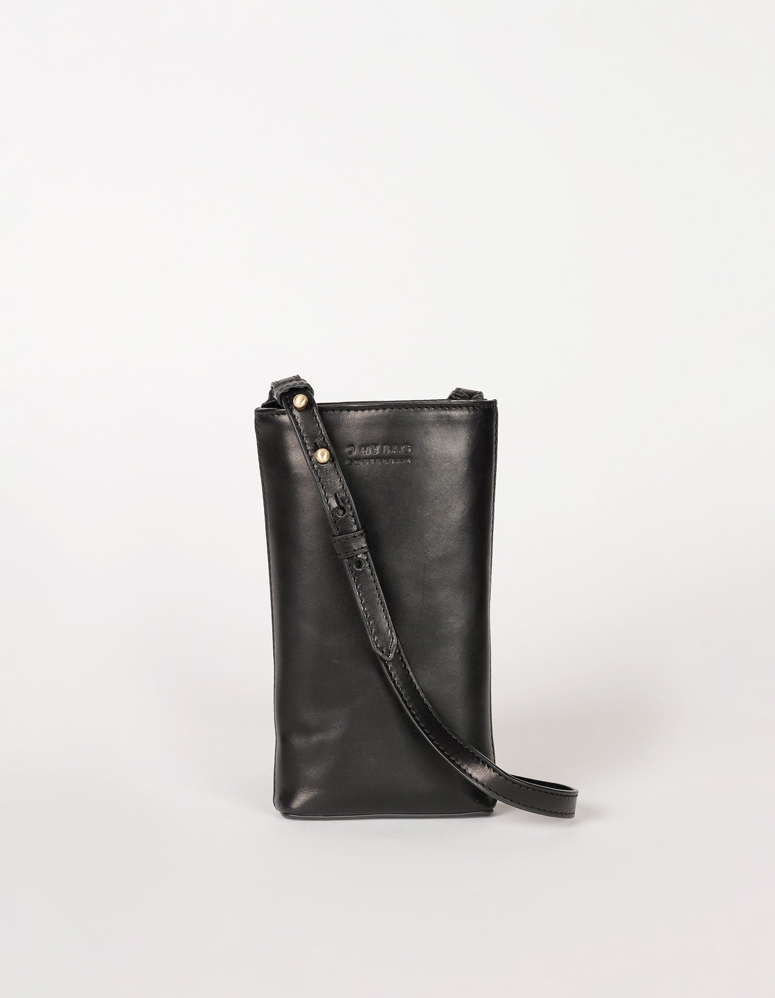 Perfectly Imperfect - Charlie Phone Bag - Black Classic Leather