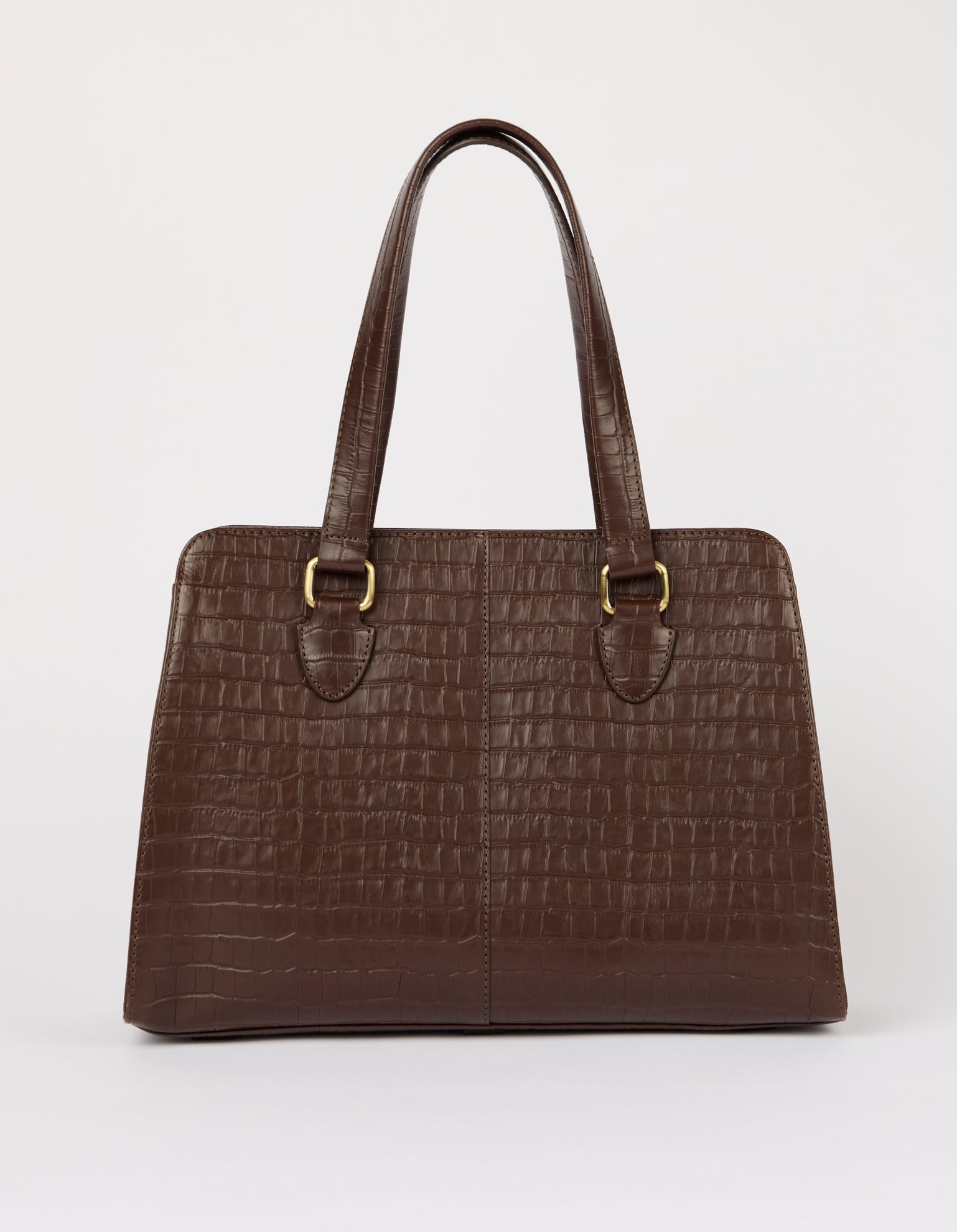 Blair - Schokobraun Kroko-geprägtes Leder