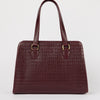 Blair - Dark Cherry Croco Print Leather