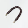 Braided Shoulder Strap - Chocolate Soft Grain Leather