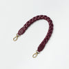 Braided Shoulder Strap - Dark Cherry Soft Grain Leather