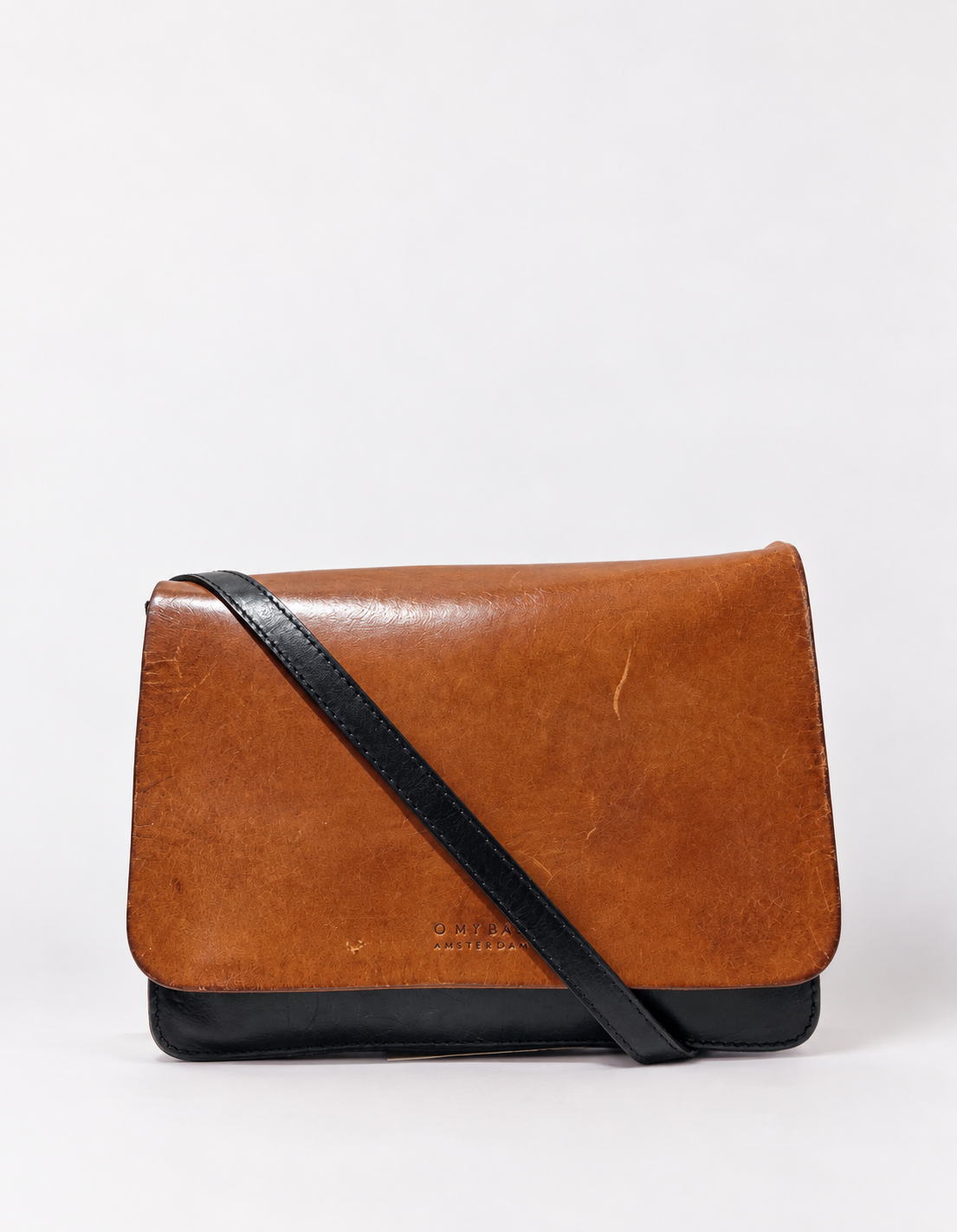 Pre-Loved Audrey - Black & Cognac Classic Leather