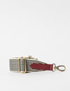 Add-on webbing strap with ruby leather details. Product image