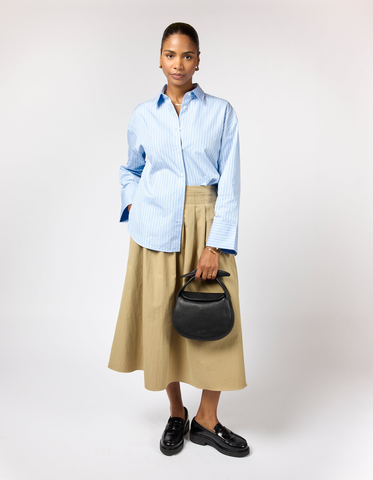 Coco Croissant - Black Soft Grain Leather