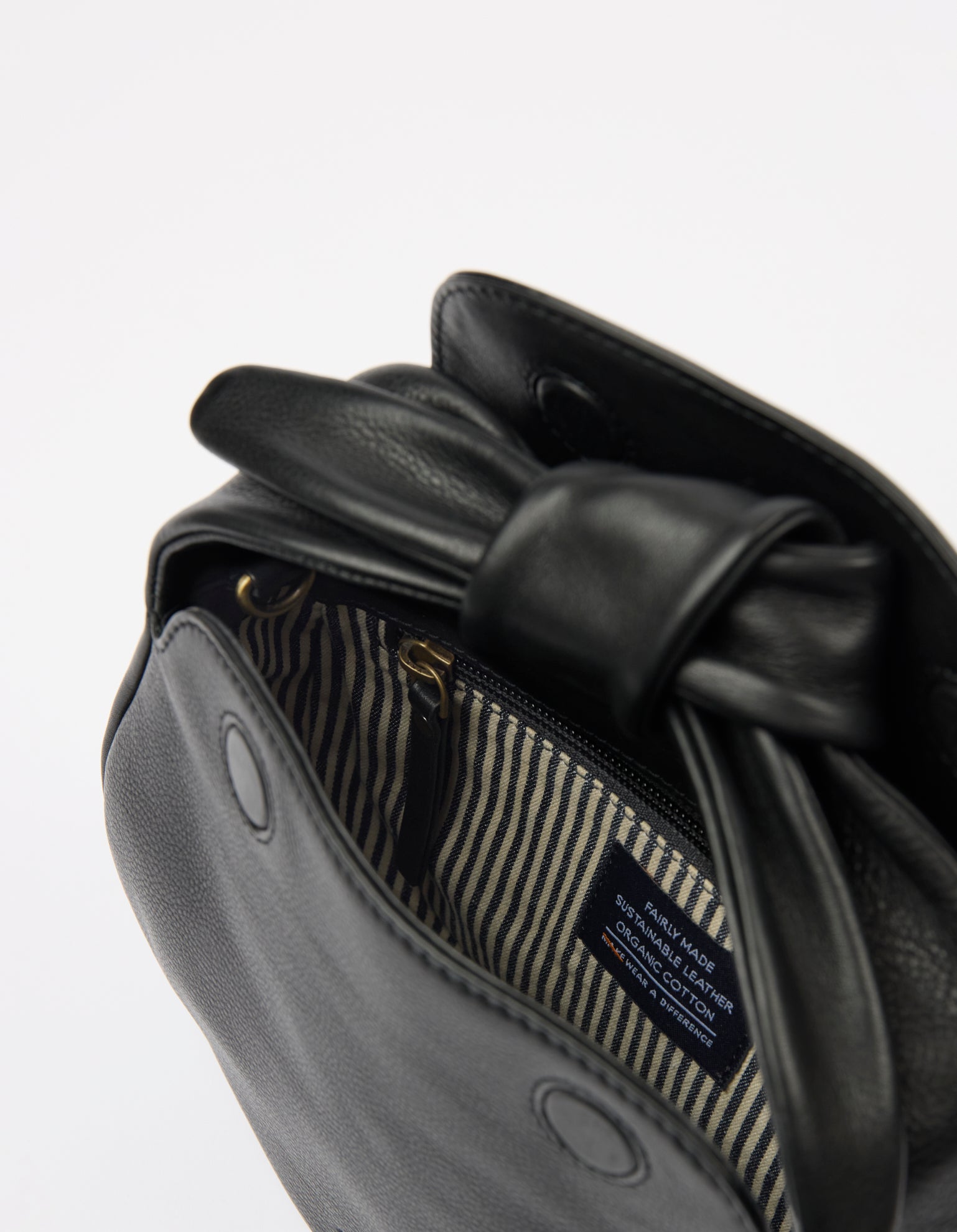 Coco Croissant - Black Soft Grain Leather