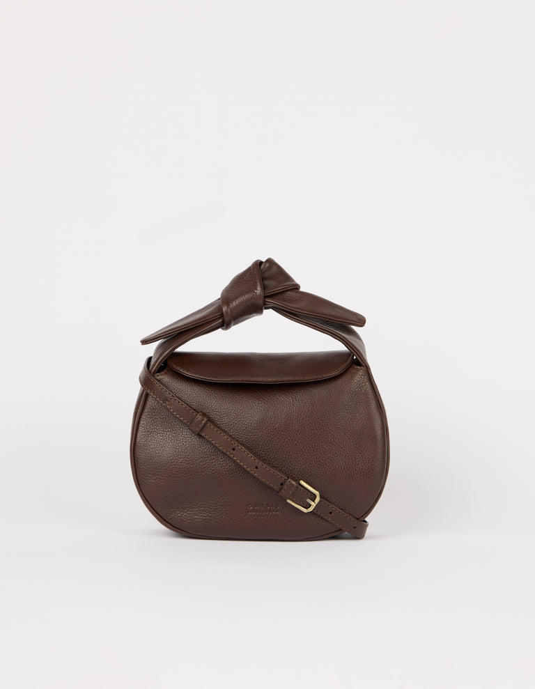 Coco Croissant Cognac Suede With Classic Leather