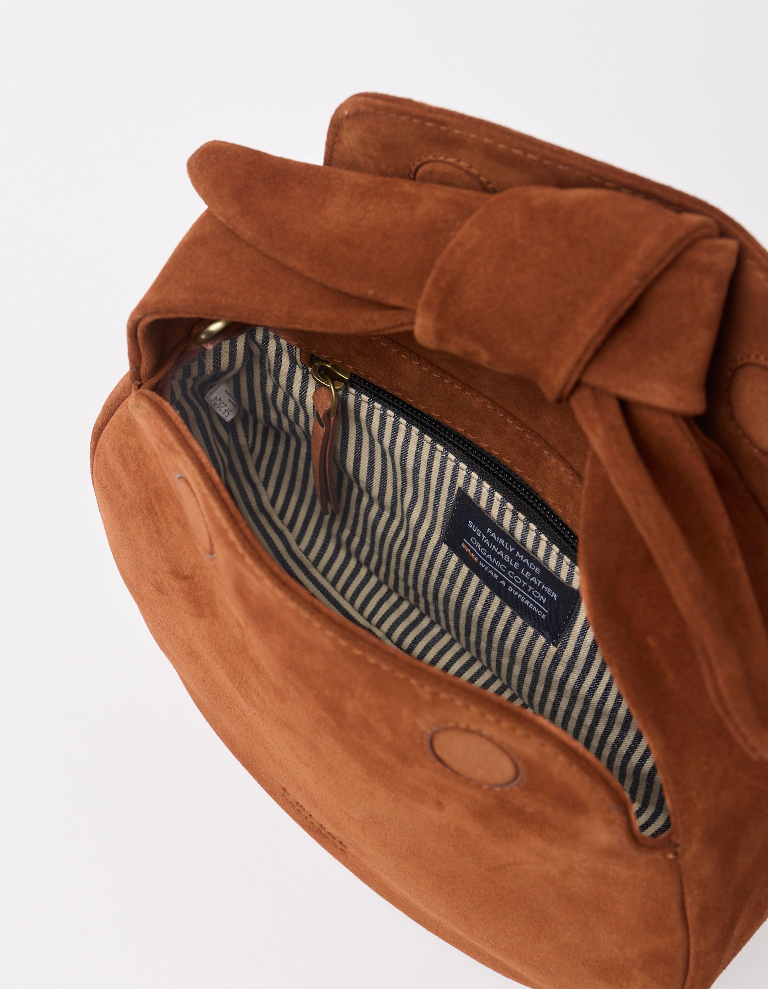 Coco Croissant - Cognac Suède with Classic Leather