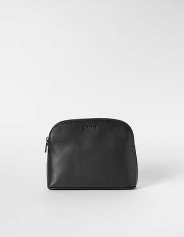 Cosmetic Bag - Black Classic Leather