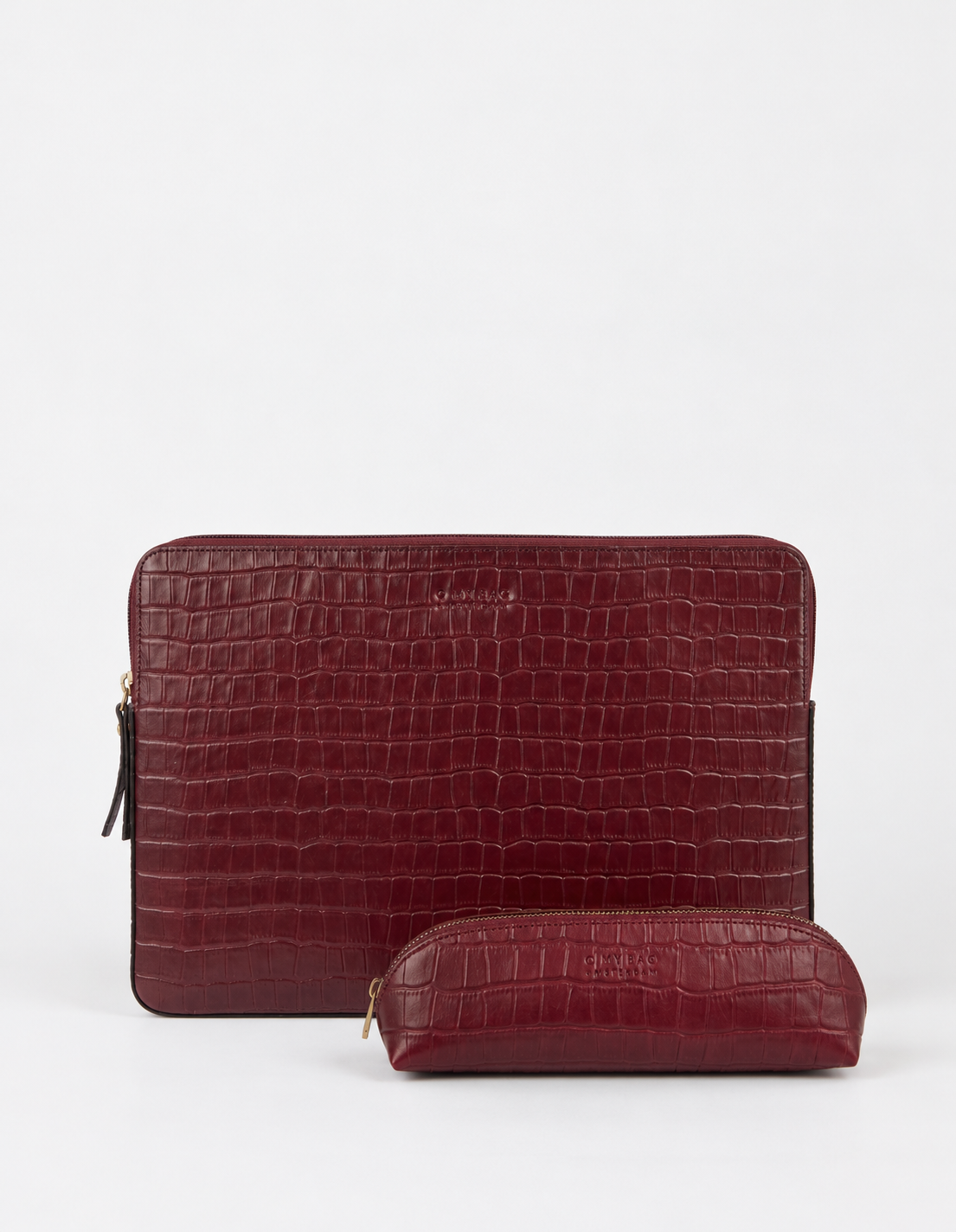 Work Essentials Set Classic  – Dark Cherry Croco