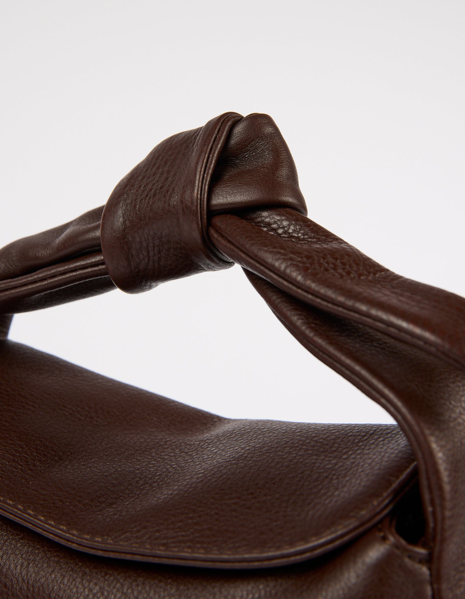 Coco Croissant - Chocolate Soft Grain Leather