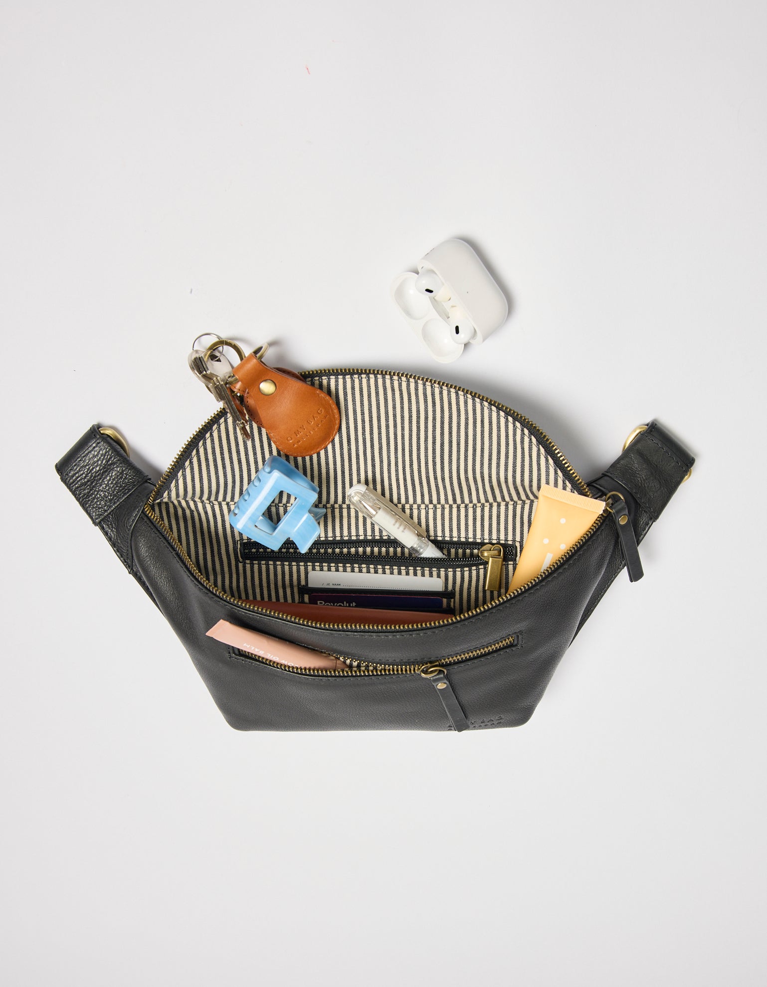 Drew Bum Bag - Black Soft Grain Leather