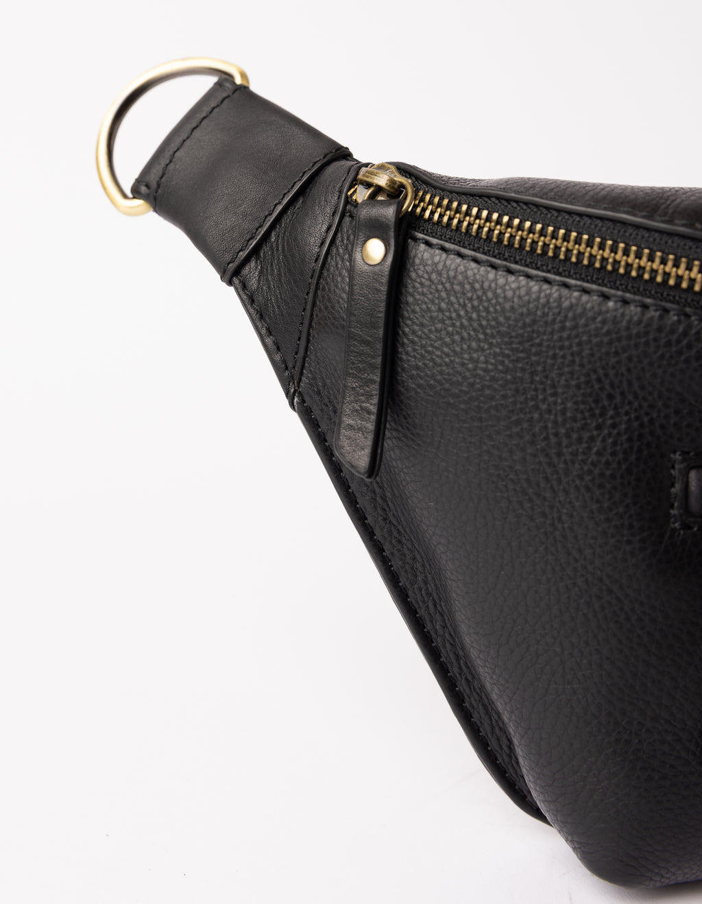 Drew Bum Bag - Black Soft Grain Leather