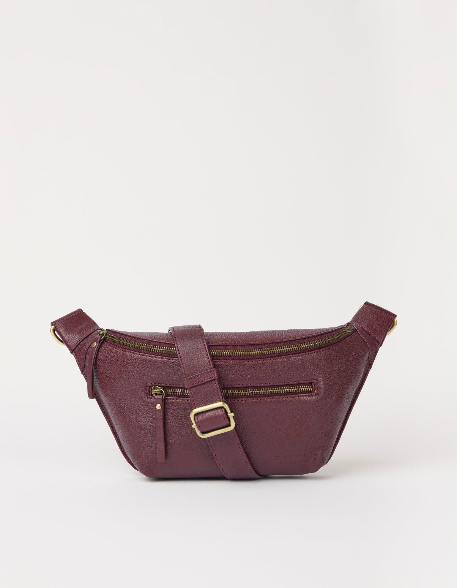【数量限定】HANDMADE REMAKE BUM BAG Drew Bum Bag - Dark Cherry Soft Grain Leather