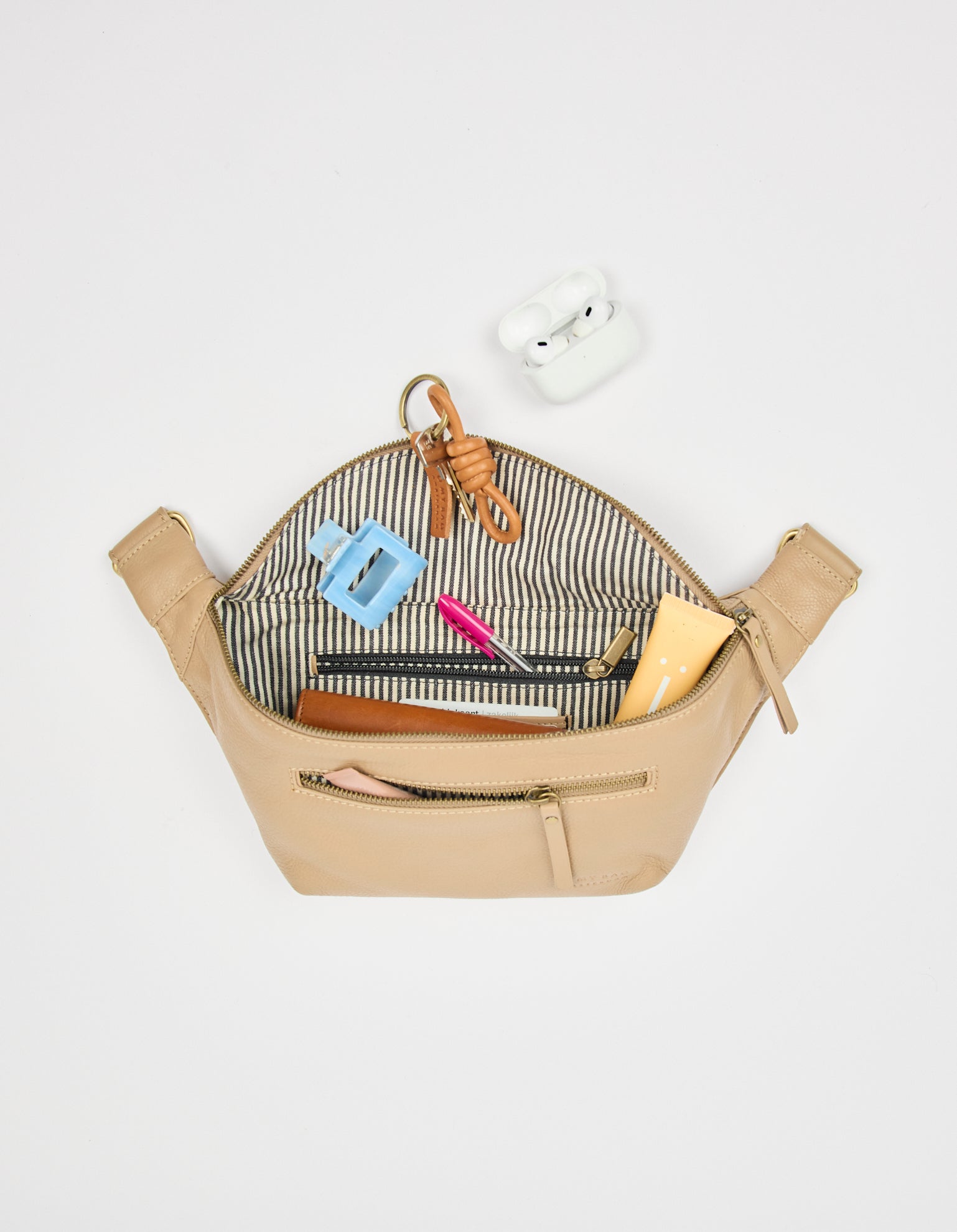 Drew Bum Bag - Sand Soft Grain Leather