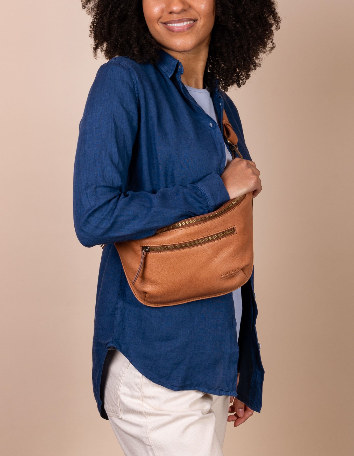 New Omb Drew Bum Bag Wild Oak Soft Grain Leather