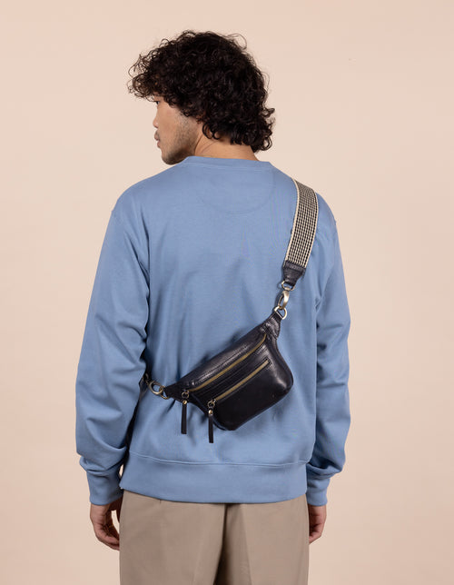Beck's Bum Bag - Black Stromboli Leather