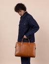 Harvey in cognac classic leather, male model product image.