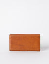 Cognac wallet. Envelope shape. Back product image.