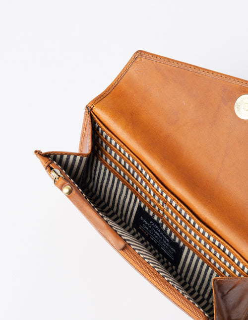 Cognac wallet. Envelope shape. Inside product image.