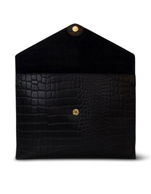 Envelope Laptop Sleeve 13" - Black Classic Croco