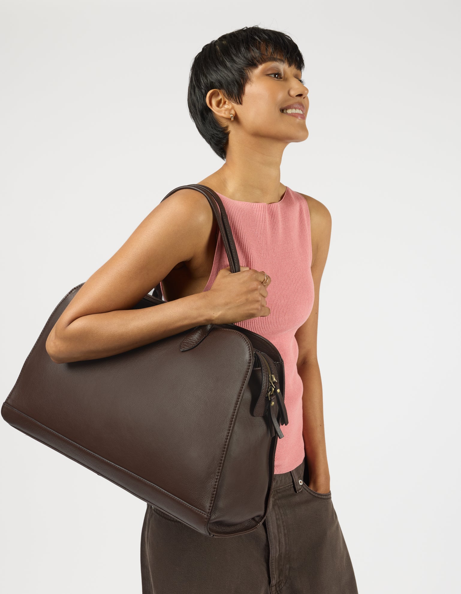 Alma 13/14" - Chocolate Soft Grain Leather