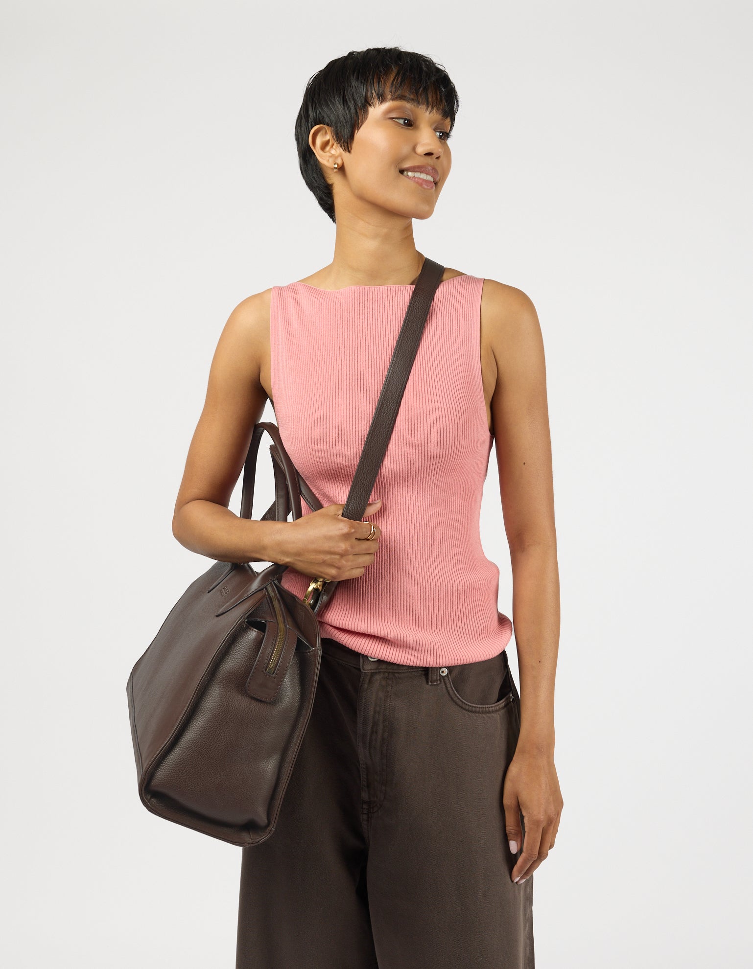 Alma 13/14" - Chocolate Soft Grain Leather