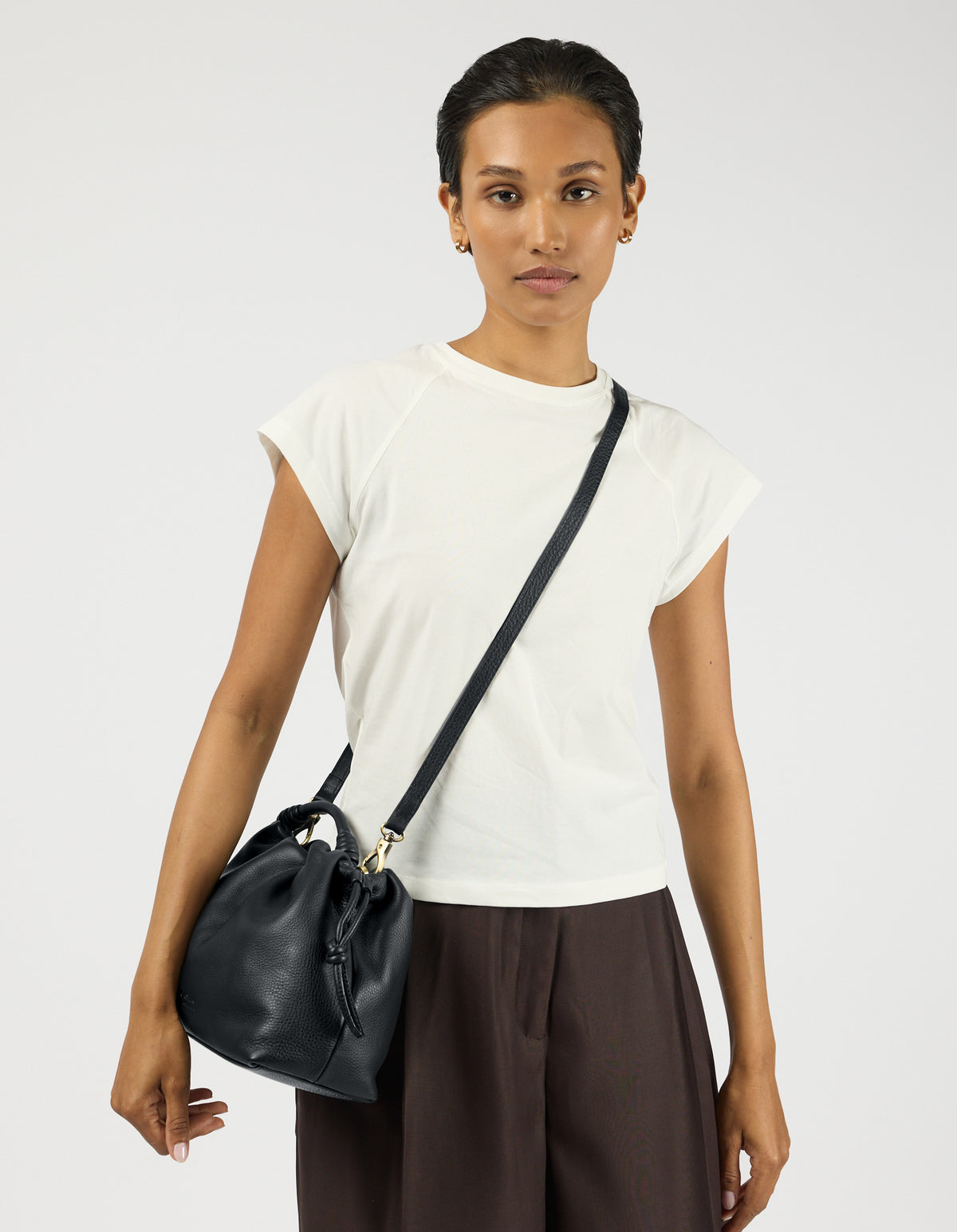 Kiki Midi - Black Soft Grain Leather